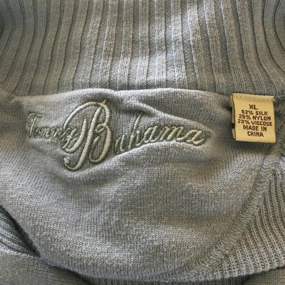 Tommy Bahama Vintage Blue Silk Blend Sweater, XL - Picture 7 of 8